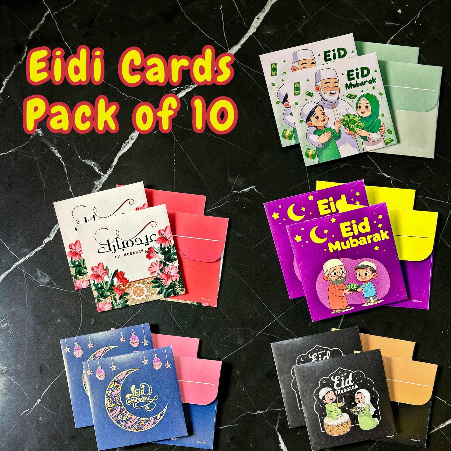🌙 Special Eidi Card Set for Eid – A Beautiful Way to Give Eidi 💕